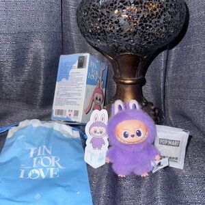 Labubu Pin for Love Series Vinyl Plush Pendant “T” The Monsters Popmart